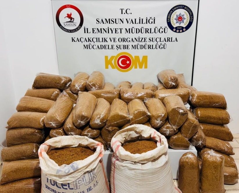 Samsun'da 510 kilo kaçak tütün ele geçirildi