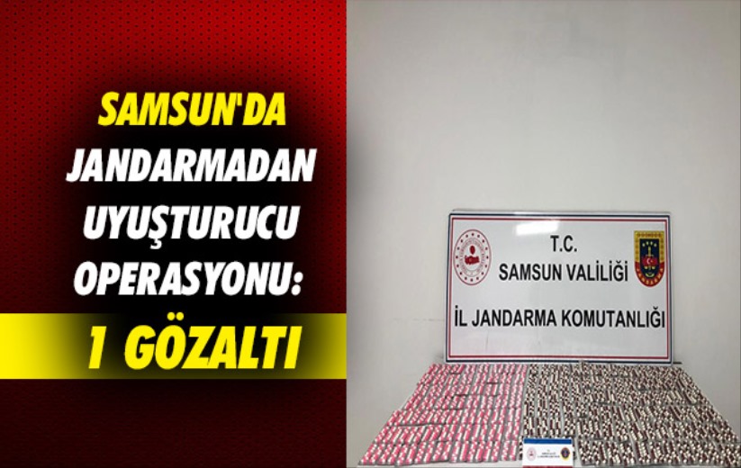 Samsun'da jandarmadan uyuşturucu operasyonu: 1 gözaltı