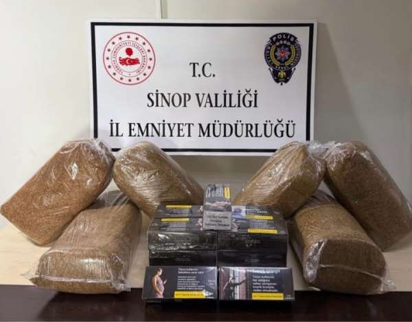 Sinop'ta 30 kilo tütün ve 3 bin makaron ele geçirildi