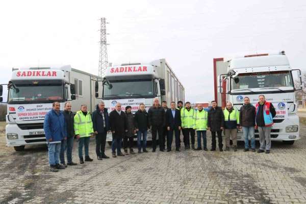 Sinop'tan afet bölgesine 8 konteyner gönderildi
