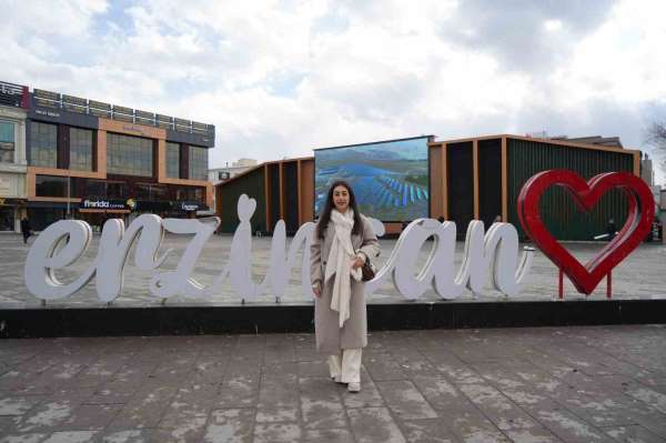 Erzincanlı şarkıcı Simge Şahin Ergan Dağı'nda klip çekti
