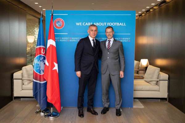 TFF Başkanı Hacıosmanoğlu, UEFA Başkanı Ceferin ile buluştu
