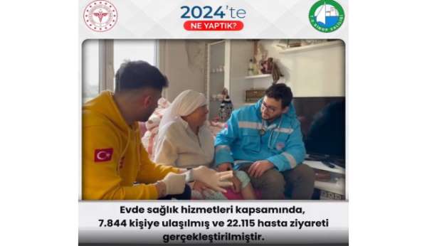 Türkiye'nin en yaşlı ili Sinop'ta 22 bin 115 hastaya evde sağlık hizmeti