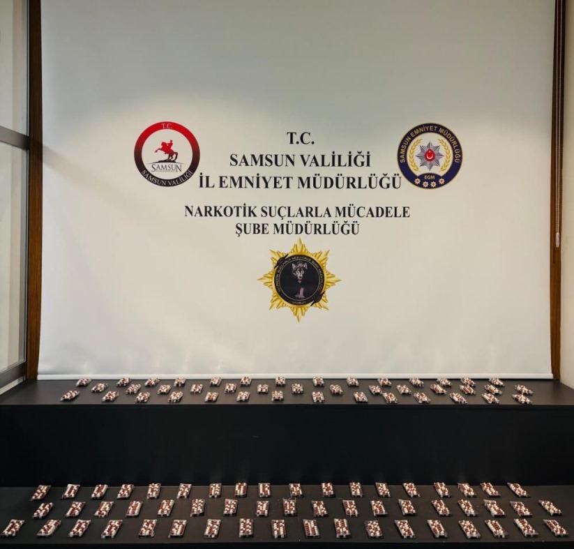 Samsun'da 4 bin 66 adet sentetik ecza ele geçirildi
