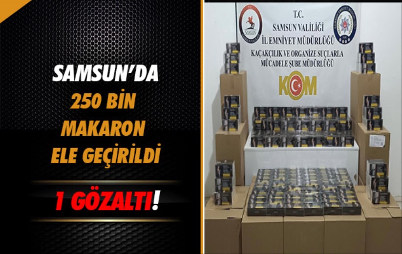 Samsun'da 250 bin makaron ele geçirildi