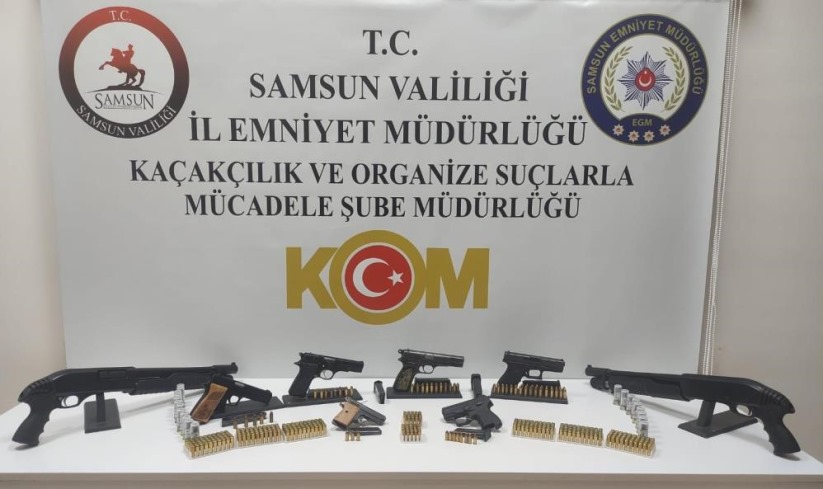 Samsun'da silah operasyonunda 2 gözaltı