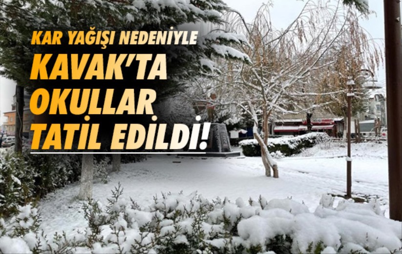 Kar yağışı nedeniyle Kavak'ta okullar tatil edildi!