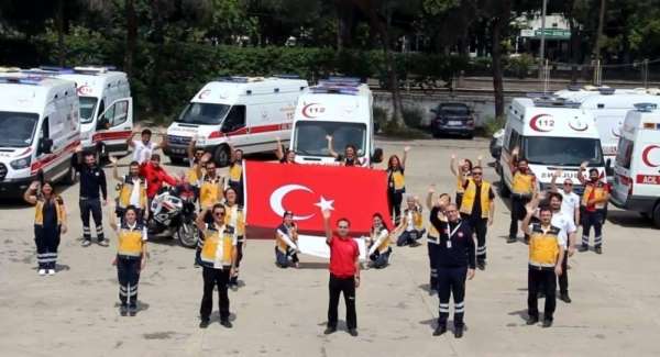 Aydın 112 personellerinden 'Sarı Kahramanlar' klibi 