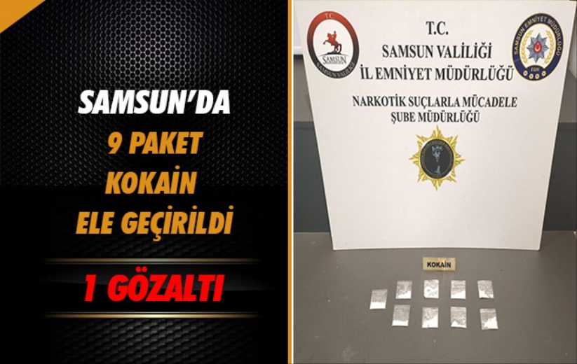 Samsun'da 9 paket kokain ele geçirildi: 1 gözaltı
