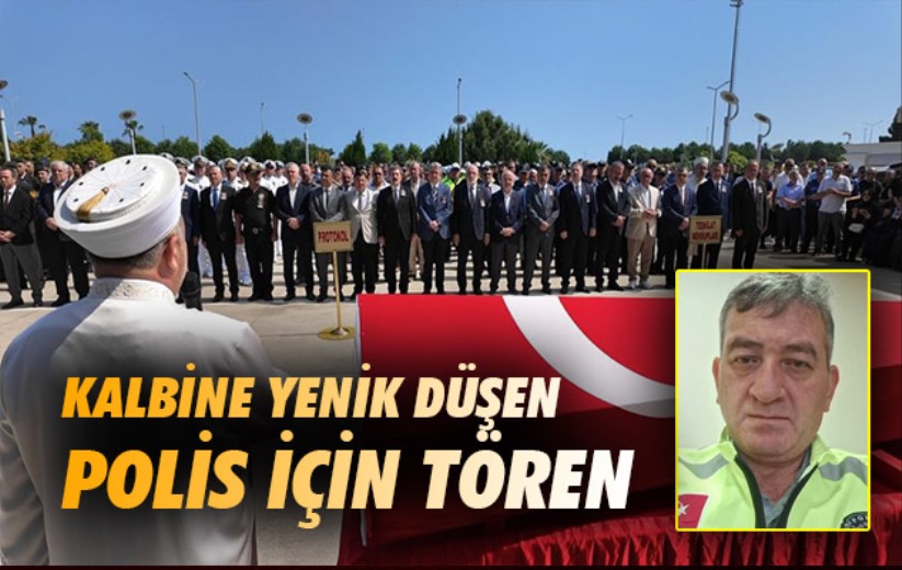 Samsun'da kalbine yenik düşen polis için tören