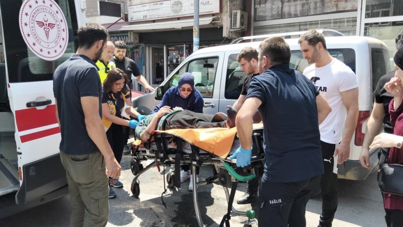Samsun'da feci kaza: Forkliftin bıçağına çarpan motosiklet sürücüsü ağır yaralandı