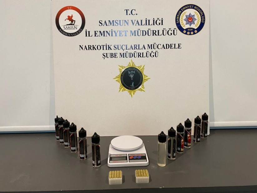 Samsun'da likit esrar ele geçirildi