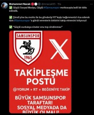 Samsunspor Taraftarı X'de Takipleşiyor: 'Güçlü Sosyal Medya, Güçlü Samsunspor!'