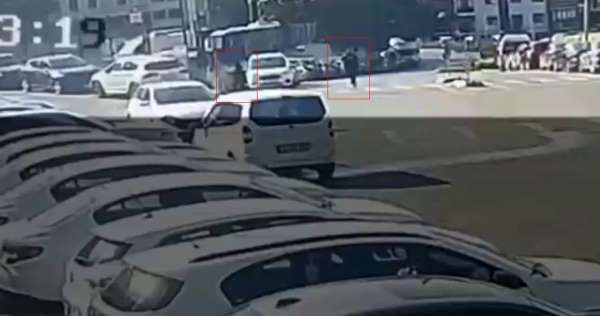 Otokoç'a yönelik silahlı saldırı anı kameraya yansıdı