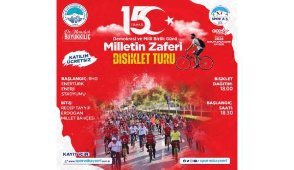 Büyükşehir'den 15 Temmuz'da bisiklet turu