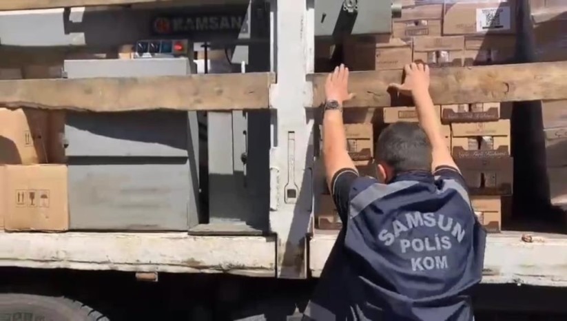 Samsun'da sahte içki yapımında kullanılan 640 litre etil alkol ele geçirildi