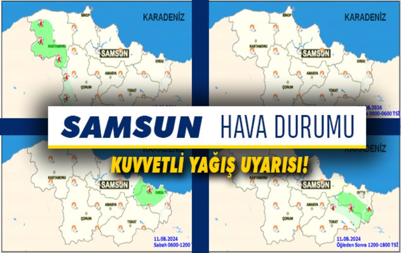 Samsun'da bugün hava durumu  11 Ağustos Pazar Samsun hava durumu