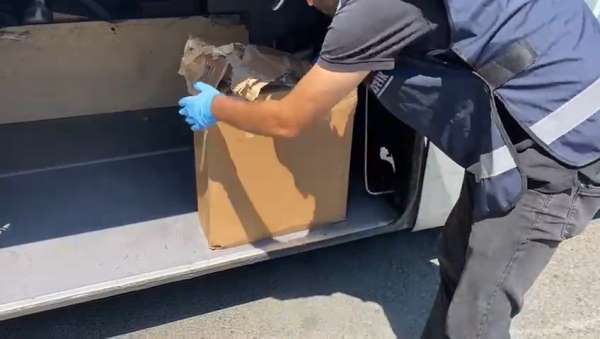 Samsun'da yolcu otobüsünde 2 kilo skunk ele geçirildi: 2 gözaltı