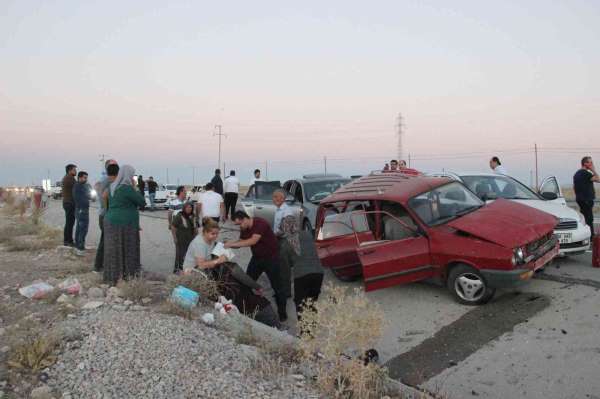 Karaman'da 4 araçlı zincirleme kaza: 4 yaralı - Karaman haber