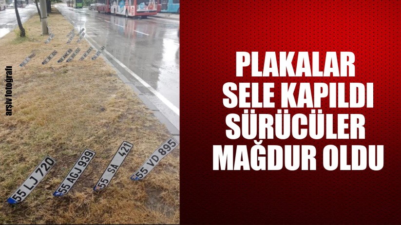 Samsun'da Sağanak Yağış Sele Neden Oldu: Plakalar Kayboldu