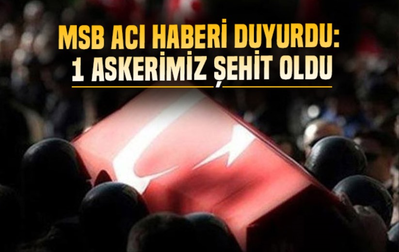 MSB acı haberi duyurdu: 1 askerimiz şehit oldu
