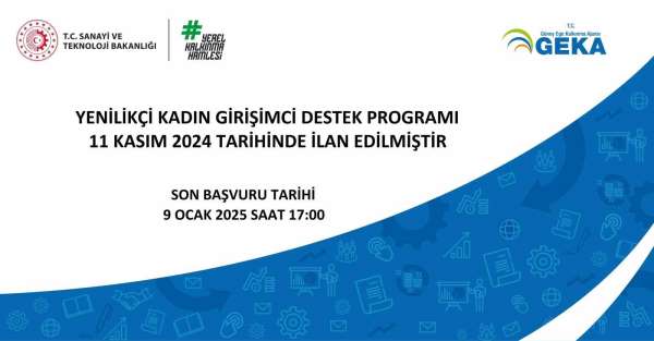 GEKA, 2024 Yılı Yenilikçi Kadın Girişimci Destek Programı'nı ilan etti