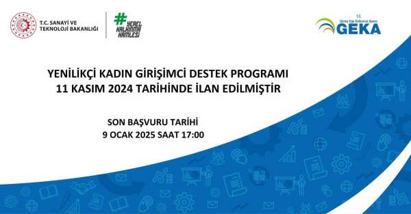 GEKA, Yenilikçi Kadın Girişimci Destek Programını ilan etti