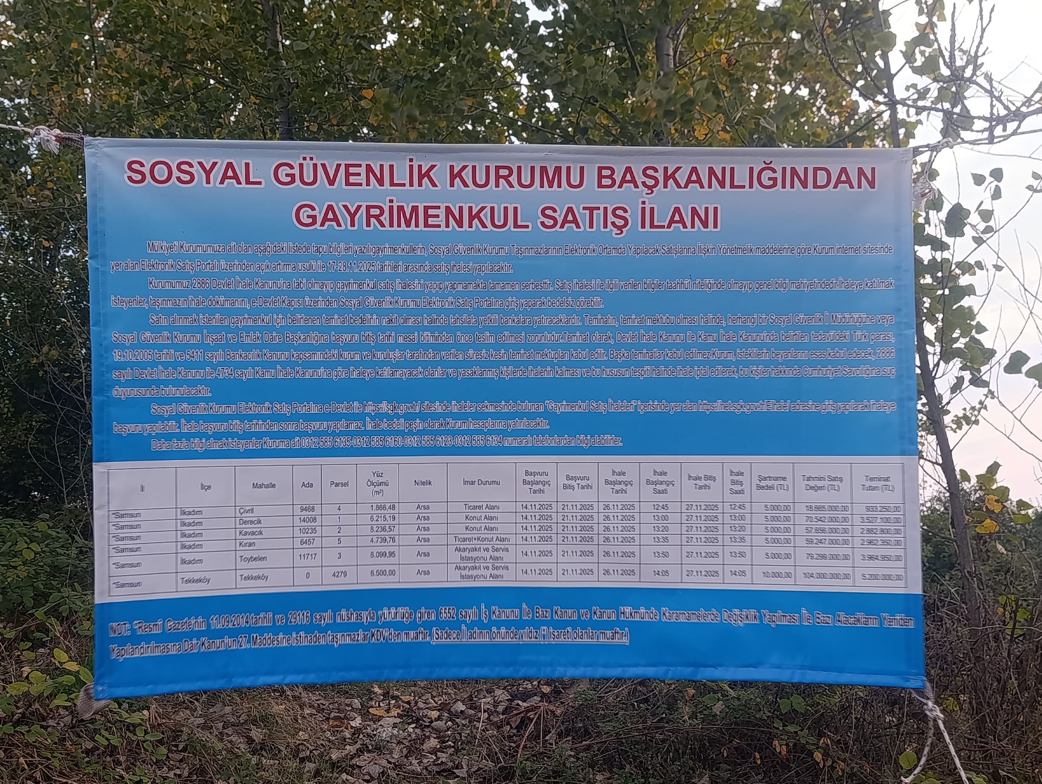 Derecik'te Yeşil Alanlar SGK Aracılığıyla Satışta!