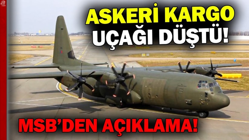 Türkiye'ye ait C130 kargo uçağı Gürcistan'da düştü! MSB: 20 personel vardı