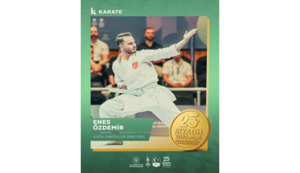 Milli karateci Enes Özdemir, altın madalya kazandı