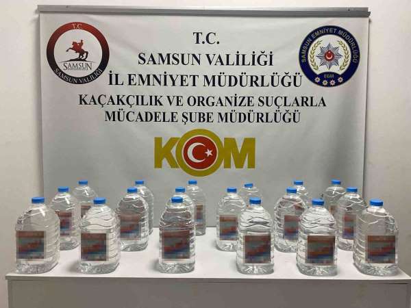 Samsun'da 90 litre etil alkol ele geçirildi