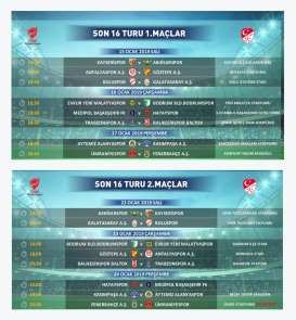 Ziraat Türkiye Kupası son 16 Tur programı belli oldu