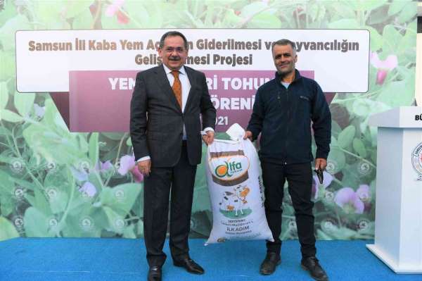 Samsun'da çiftçilere 74 ton yem bitkisi