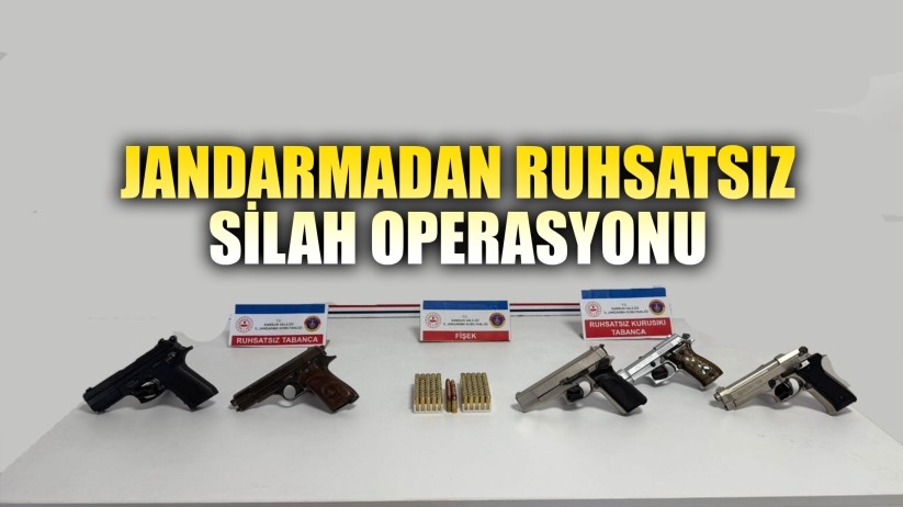 Jandarmadan ruhsatsız silah operasyonu