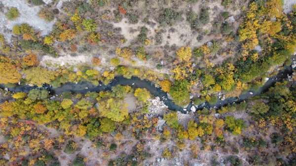 Yozgat'ın gizli cenneti Kazankaya Kanyonu'nda sonbaharın güzelliği yaşanıyor