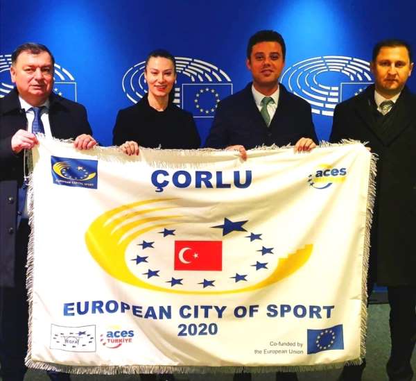 Çorlu 2020 Avrupa Spor Kenti unvanını teslim aldı