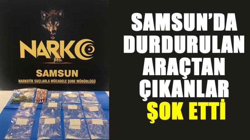 Samsun'da bir araçta kokain yakalandı