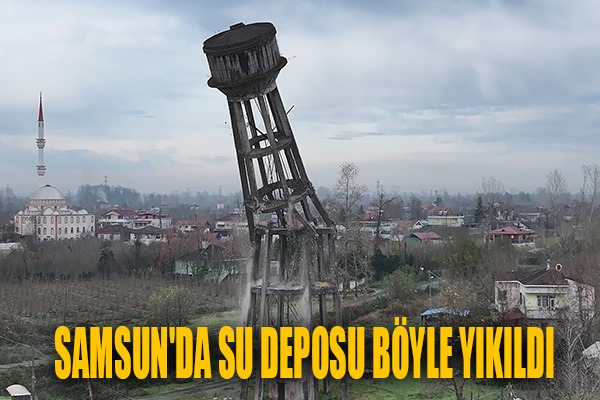 Samsun'da su deposu böyle yıkıldı