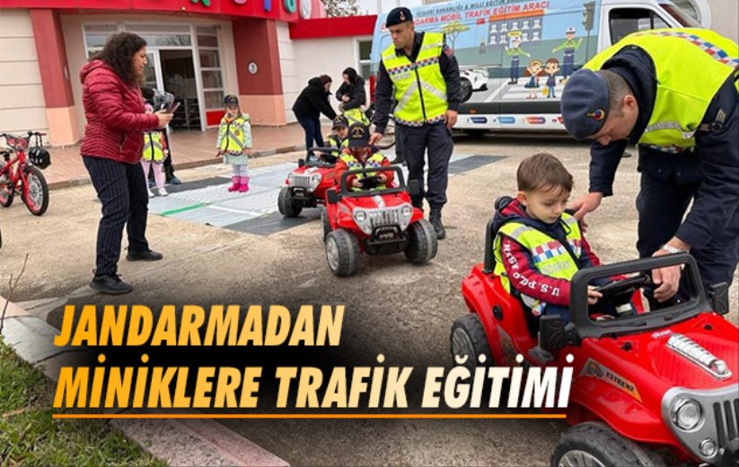 Samsun'da Jandarmadan miniklere trafik eğitimi