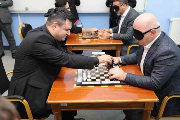 Darıca'da görme engelliler satranç turnuvası başladı