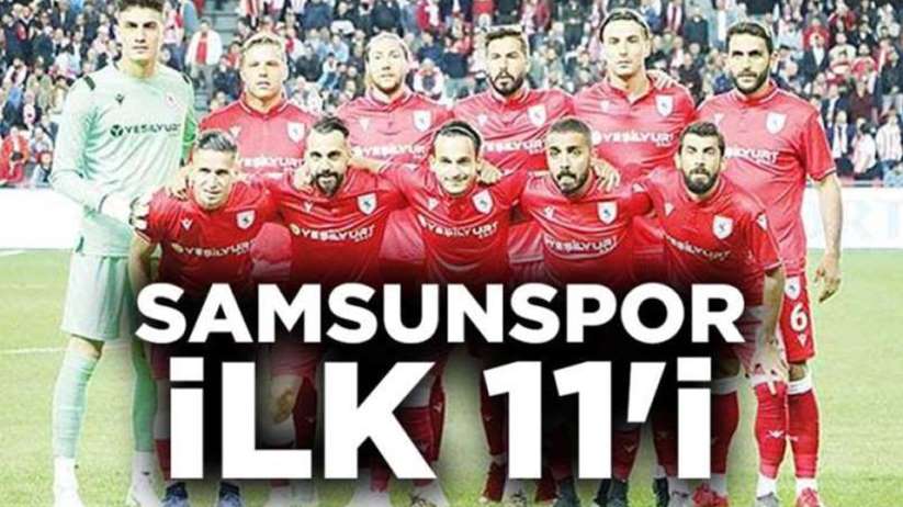 Samsunspor Sarıyer maçı ilk 11'i