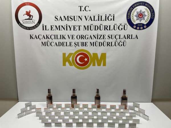 Samsun'da 70 paket kaçak elektronik sigara tütünü ele geçirildi