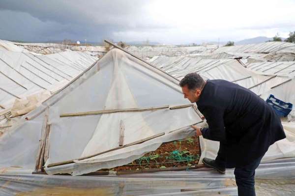 Fırtına, Alanya'da seraları yerle bir etti - Antalya haber