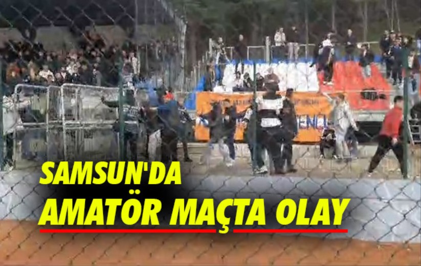 Samsun'da amatör maçta olay