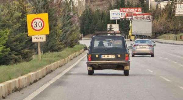 Tokat'ta tehlikeli yolculuk kamerada