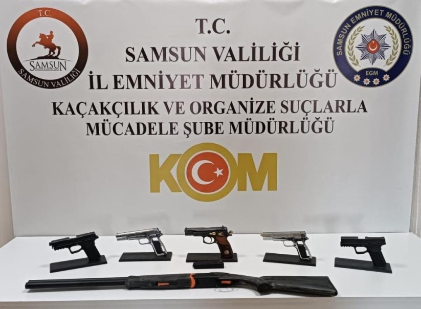 Samsun'da silah operasyonu