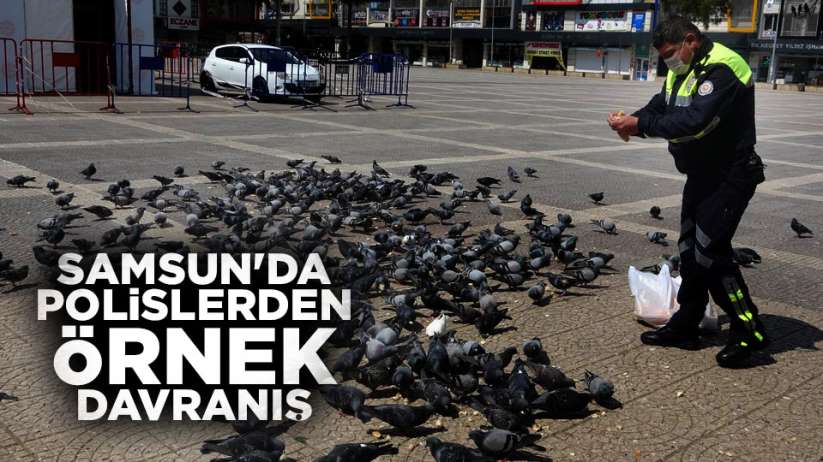 Samsun'da polislerden örnek davranış