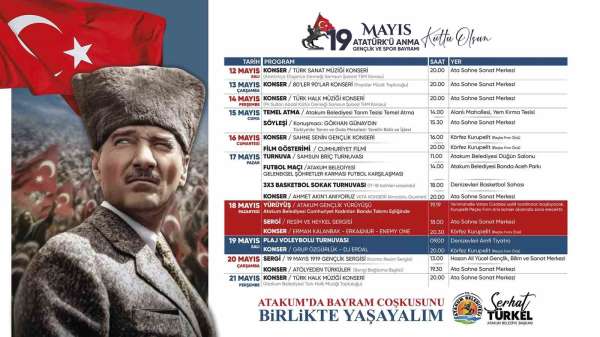 19 Mayıs gençleri Atakum'da buluşacak