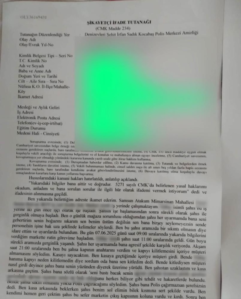 Samsun'da market çalışanı kadınlar arasındaki tartışma şiddetle sonuçlandı: O anlar kamerada
