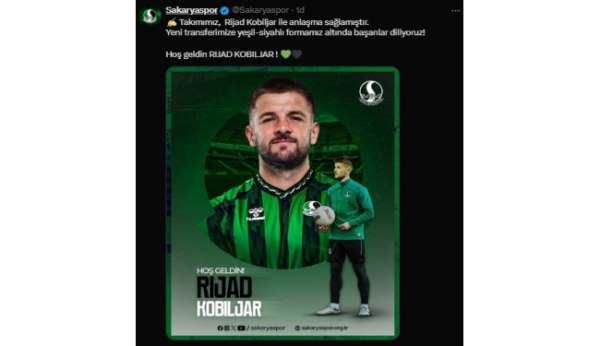 Sakaryaspor Rijad Kobiljar'u kadrosuna kattı